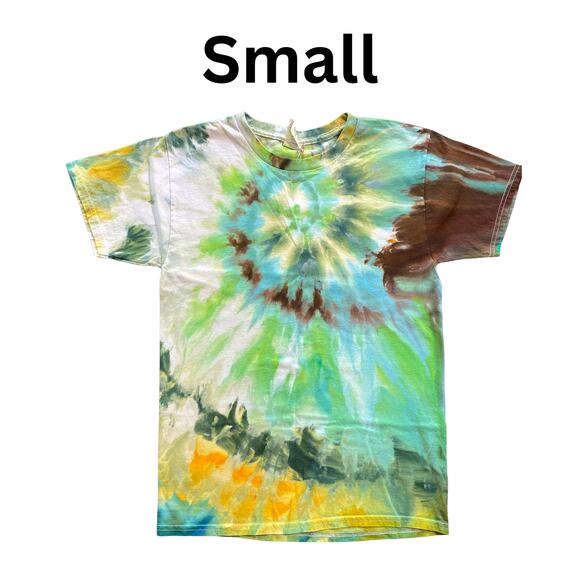 Ice Dyed Unisex T-shirt - Tie Dye Geode - Pink Blue Gray - Handmade (Small) - Picture 7 of 11